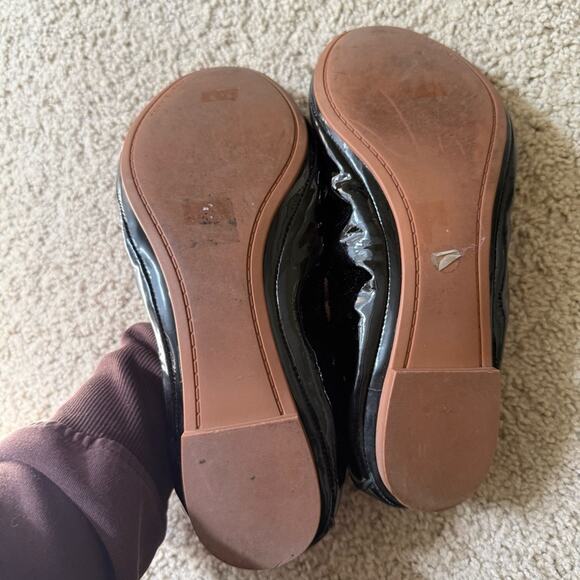 Tory Burch Eddie Flat in Patent Leather Black Size 10 - Picture 5 of 6